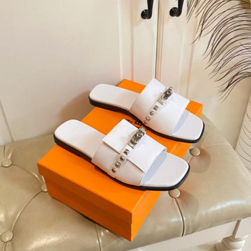 Hm Giulia Sandal White Calfskin