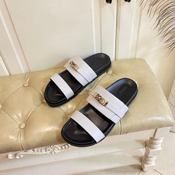 Hm Jackson Sandal White Calfskin 958045