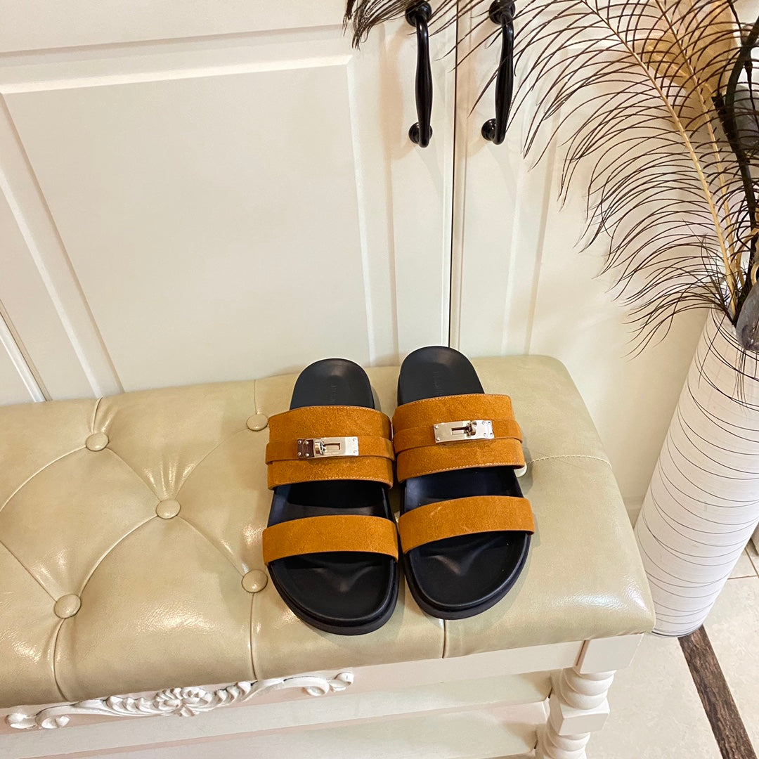 Hm Jackson Sandal Ligth Orange Suede 958062