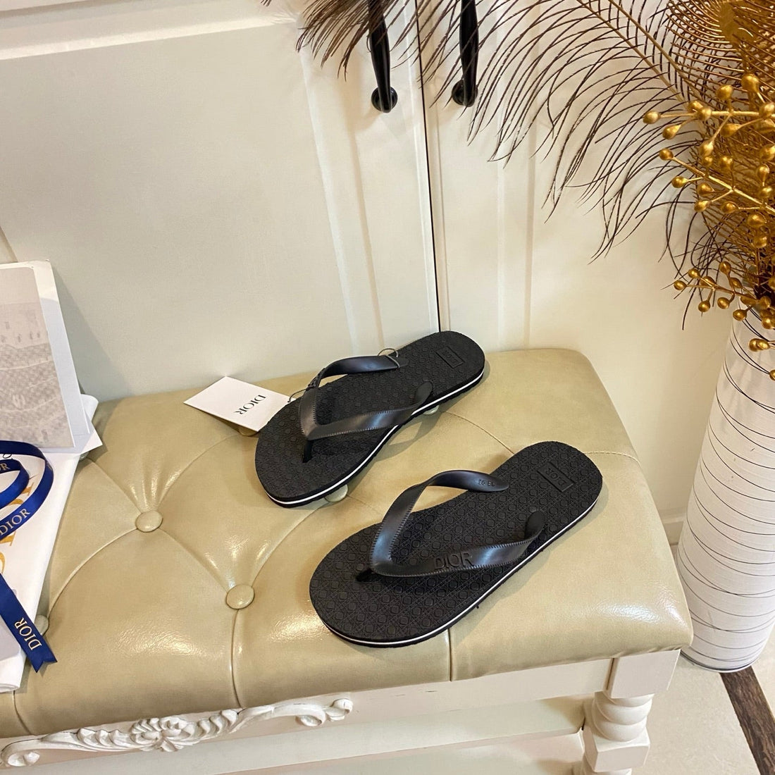 CD Thong Sandal Black Rubber 687623
