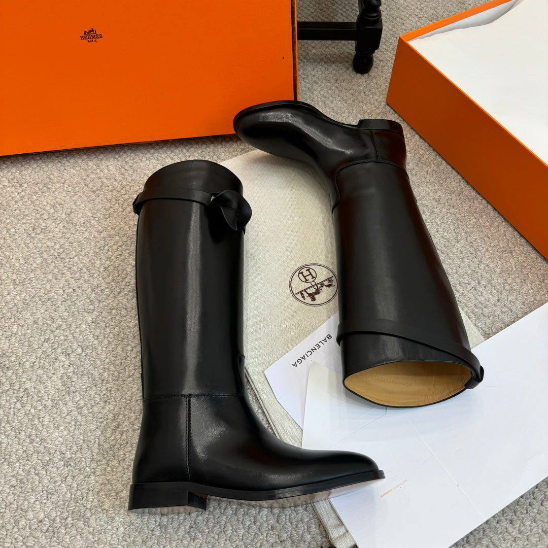 Hm Jumping Boot In Black Calfskin 973839