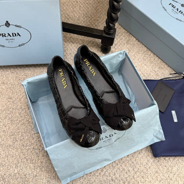 Pra 26S Ballet Flat Black Sheepskin 635250