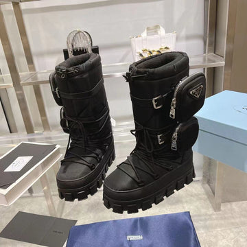 Re-Nylon Ski Boots Black Attached Pouch