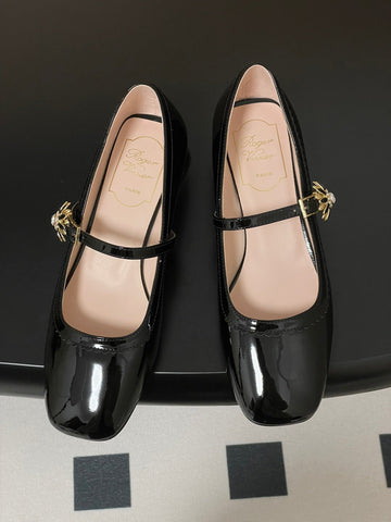 Viv 25 Mary Jane 2.5cm Black Patent Calf Leather 247892