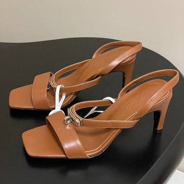 Hm Glamour Slingback Brown Sheepskin 314036