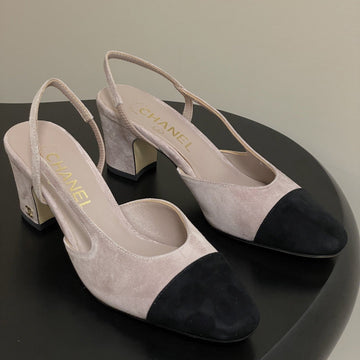 CC 25 Slingback 65MM Blush Pink Suede 393990