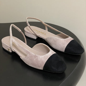 CC 25 Slingback Flat 20MM Blush Pink Suede 393994