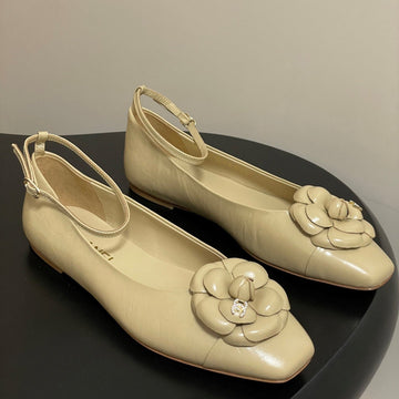 CC 25S Métiers D’art Ballet Flats 10MM Beige Cowhide 413307