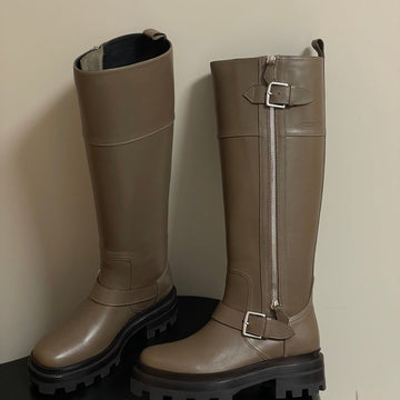 Hm Jumping Boots 50MM Light Brown Edge Lock Calfskin