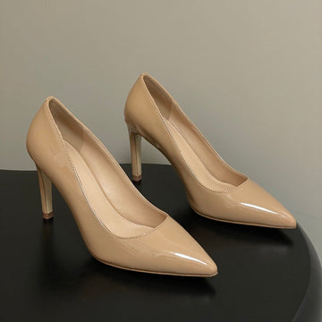 LV Gala High Heels Series Shoes 85MM Patent Leather BEIGE534541