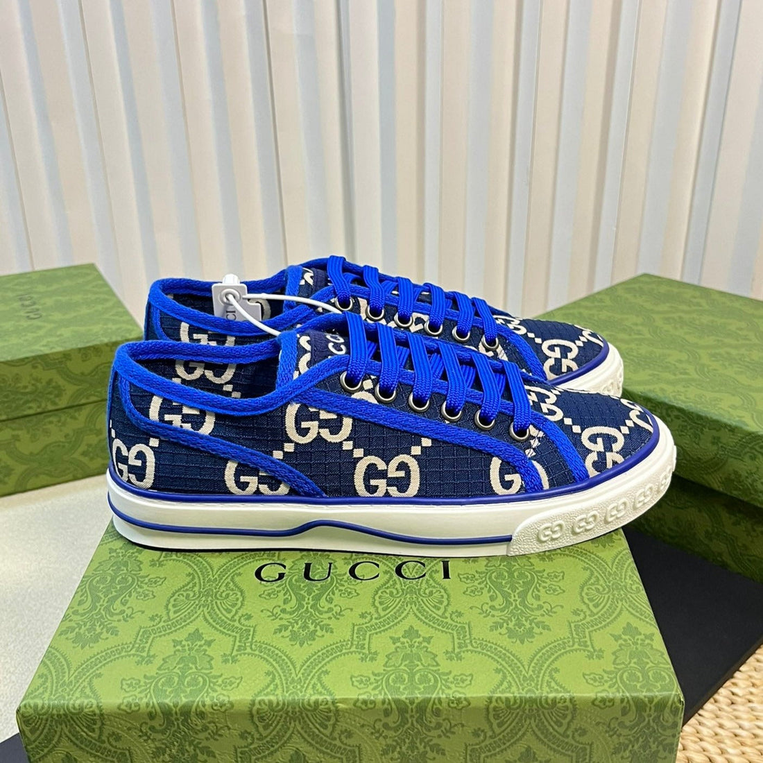 GG Tennis 1977 Ripstop Sneakers Blue Indigo Caro