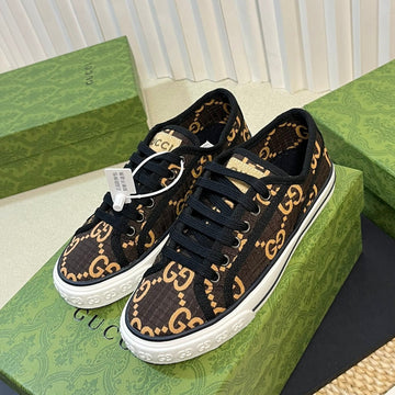 GG Tennis 1977 Ripstop Sneakers Black Brown Caro