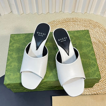 GG Women's Heeled Sandals White