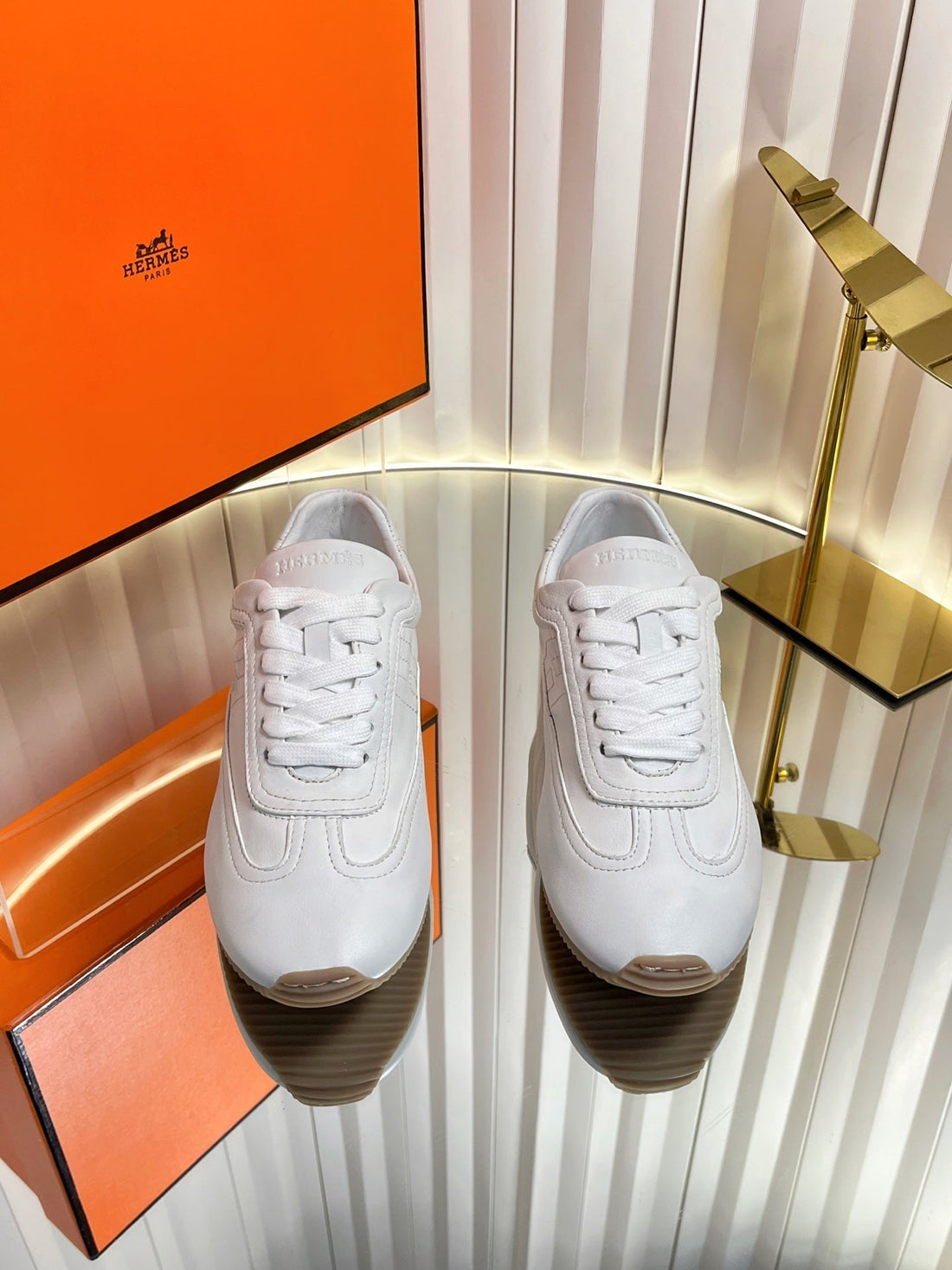 Hm May Derby Shoes White Calfskin 616144