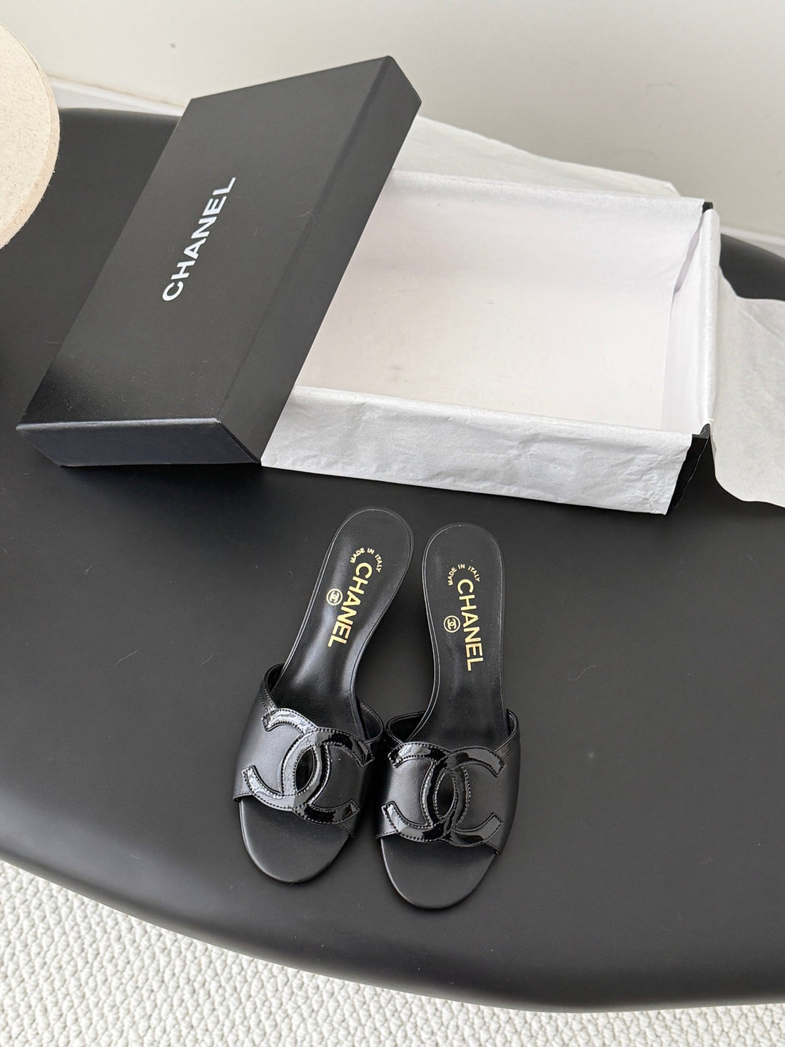 CC 2026 Heeled Sandal Black Lambskin 675859