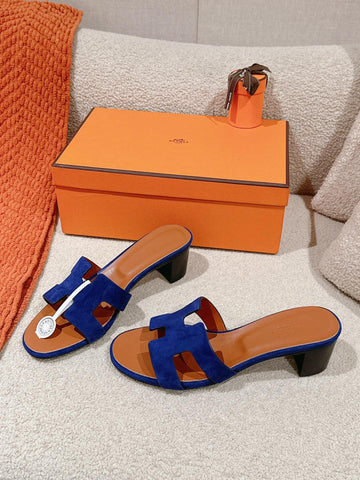 Hm Oasis Sandals Dark Navy Calfskin 312713