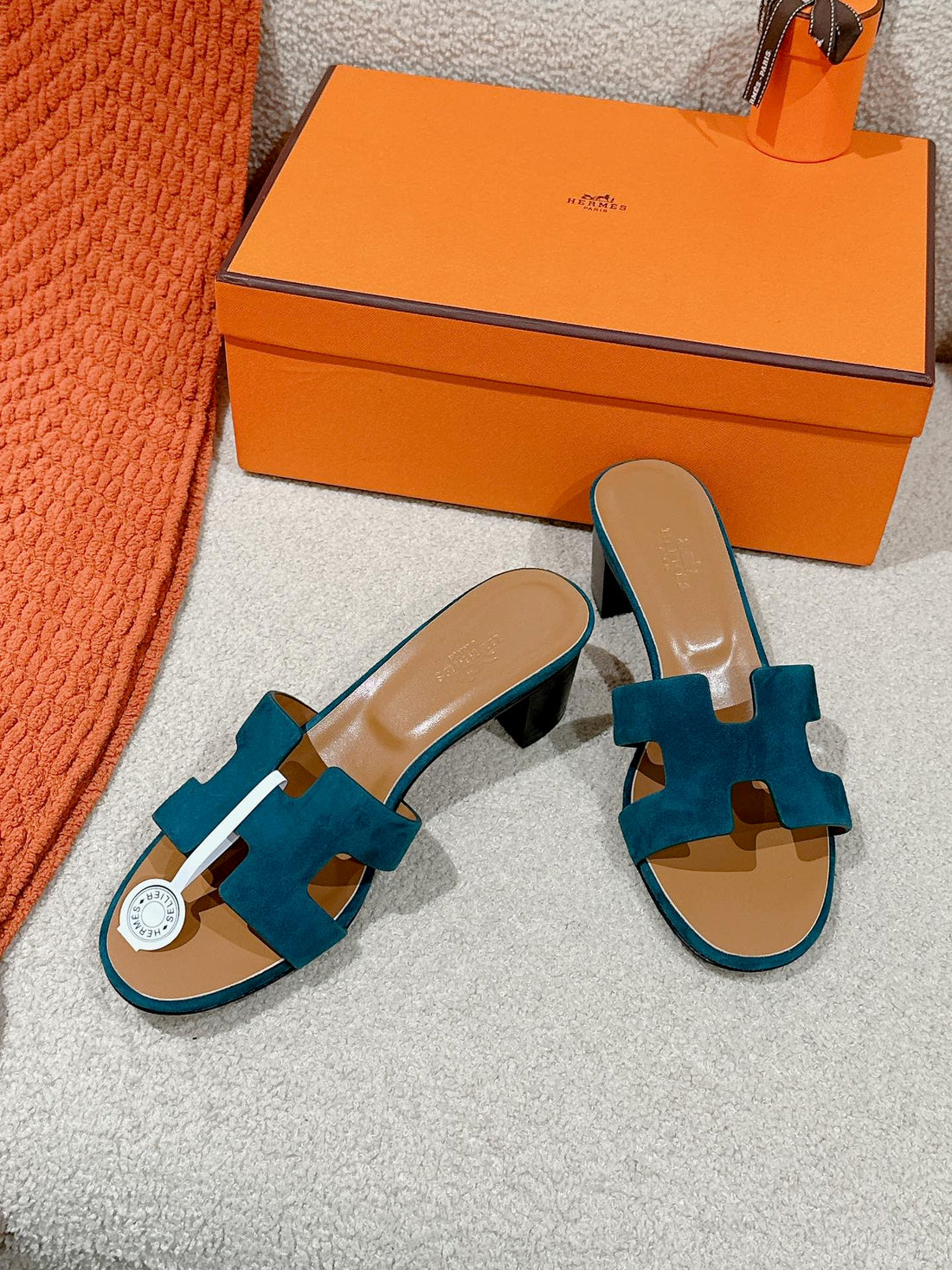 Hm Oasis Sandals Teal Calfskin 312714