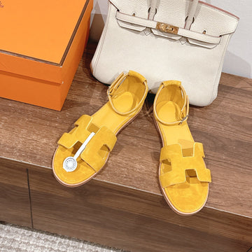 Hm Santorini Sandals Yellow Cowhide 312580