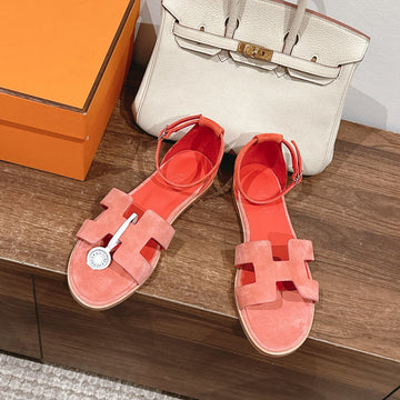 Hm Santorini Sandals Red Cowhide 312583