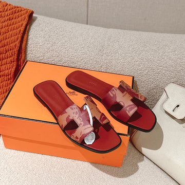 Hm 3D Oran Sandals Red Calfskin 243966