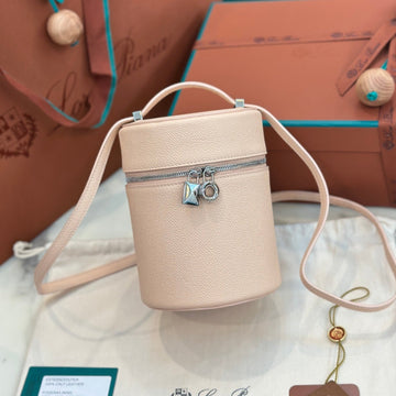 Extra Case Medium 16 Bag In Light Pink Smooth Calfskin With Silver Hardware