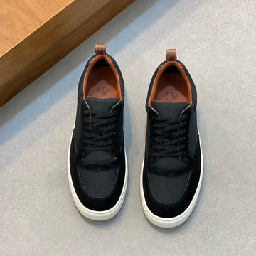 Lp Newport Walk Sneakers Black And Anchor Suede
