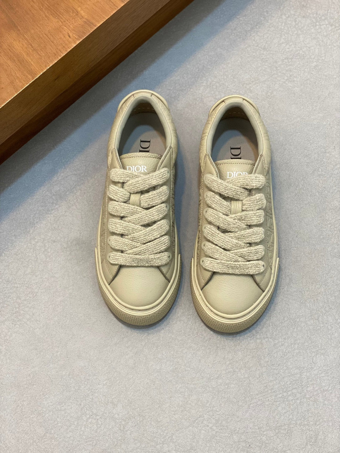 CD B33 Sneaker Sage Green Embossed Calfskin