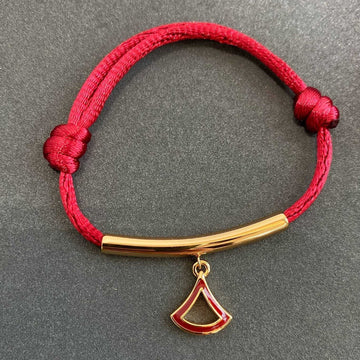 Bvl 1 Motif Lucky Red Bracelet Gold