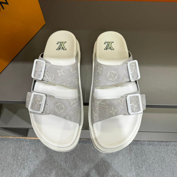 LV Dad Sandal Grey Monogram Calfskin