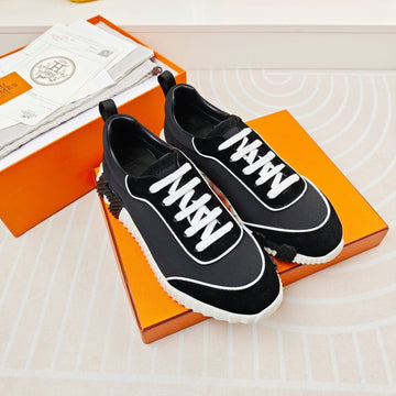 Bouncing Sneakers Black Calfskin Stylized
