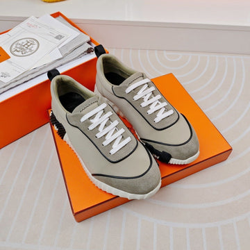 Bouncing Sneakers Gray Calfskin Stylized