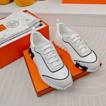 Bouncing Sneakers White Calfskin Stylized