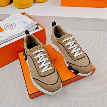 Bouncing Sneakers Brown Calfskin Stylized