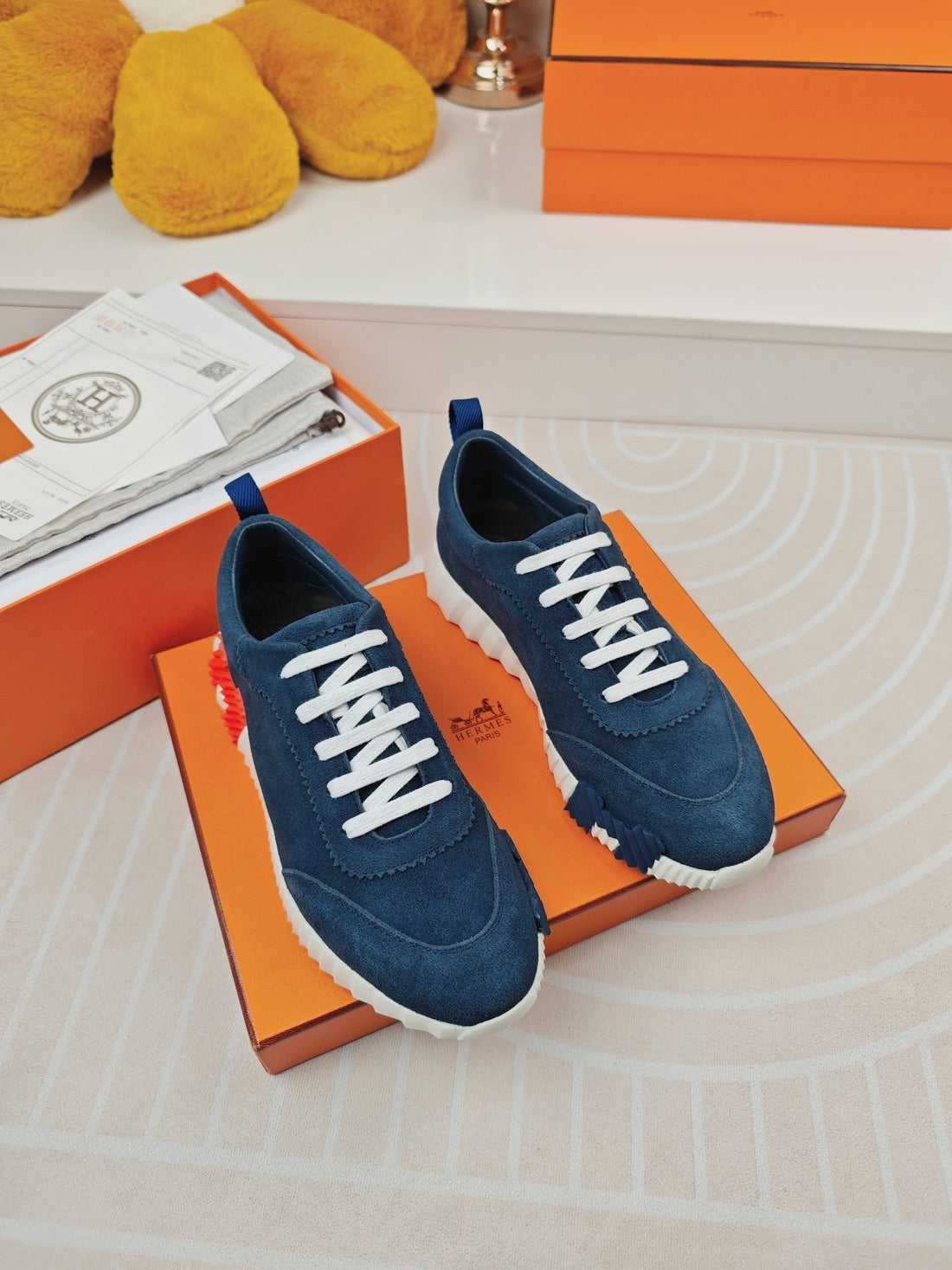 Bouncing Sneakers Denim Calfskin
