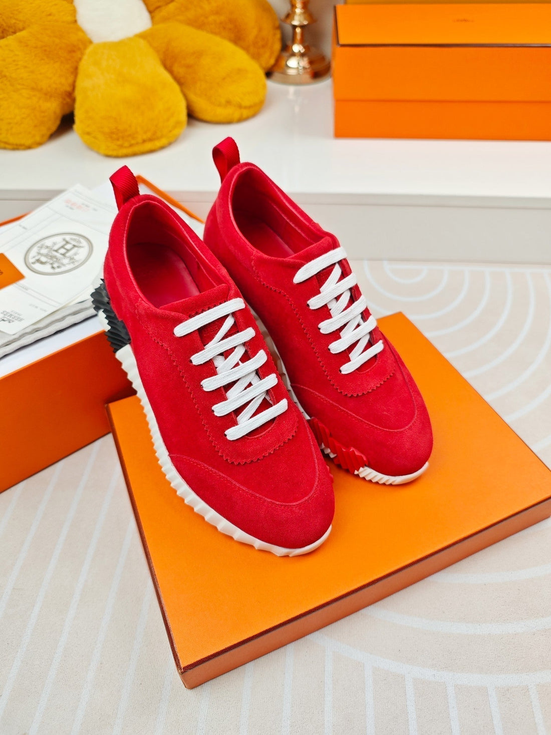 Bouncing Sneakers Red Calfskin