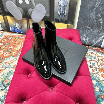 Sl Yves New Boots Black Polished Calfskin