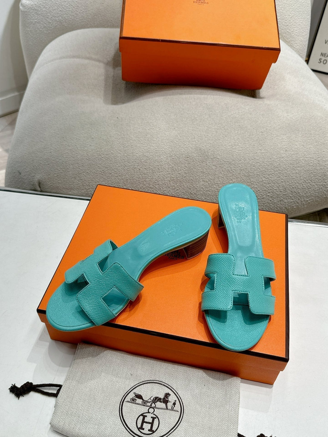 0ASIS Sandal Sky Blue Calfskin Classic