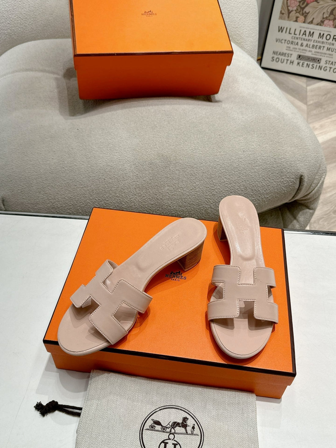 0ASIS Sandal Pastel Pink Calfskin Classic