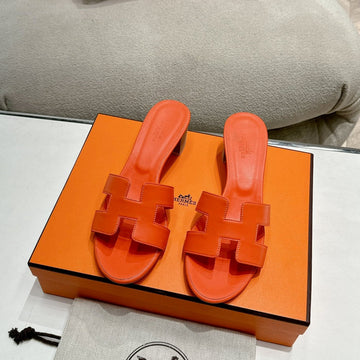 0ASIS Sandal Bright Orange Calfskin Classic