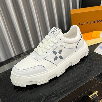 LV Sneaker White Mix Grey Monogram Calfskin