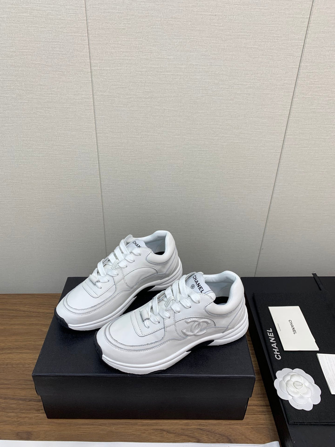 CC Sneaker 30MM White Lambskin