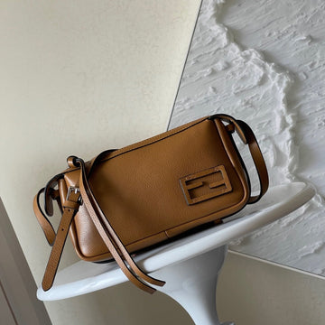 Simply Mini 22 In Bronze Brown Grained Calfskin