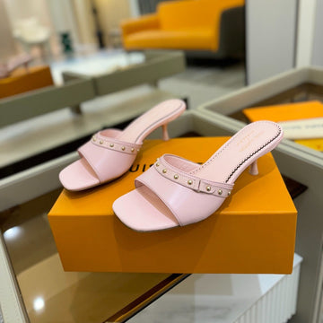 LV X Tm 6AM Mule 4CM Pink Sheepskin 241216