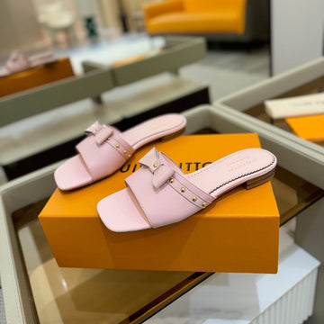 LV X Tm 6AM Flat Mule Pink Sheepskin 241220