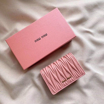 Small Wallet 13 In Light Pink Calfskin