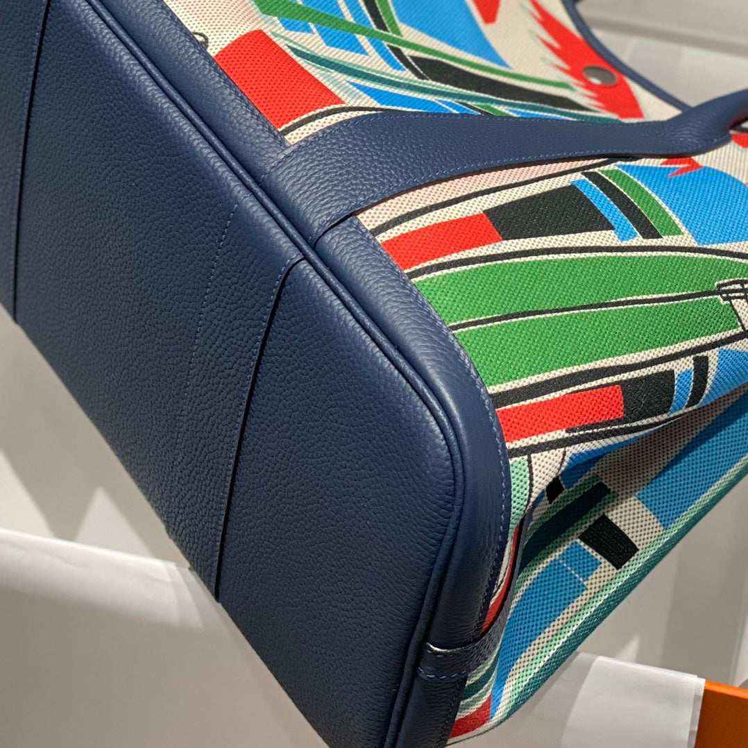 HM Garden Party 36 Multicolor Canvas And Negonda Calfskin 243410