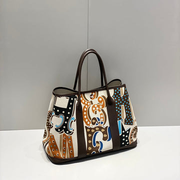 HM Garden Party 36 Multicolor Canvas And Negonda Calfskin 243408
