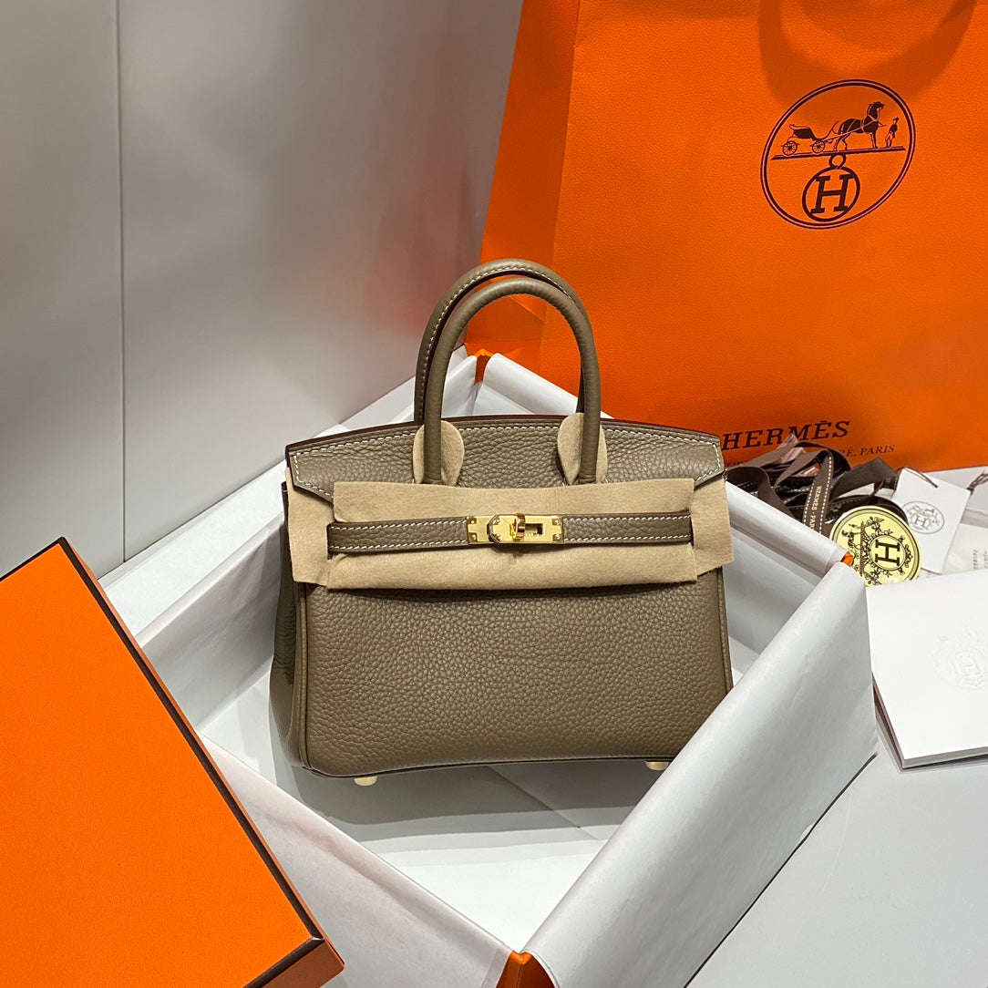 HM Birkin 20CM Etoupe Togo Leather Gold Hardware