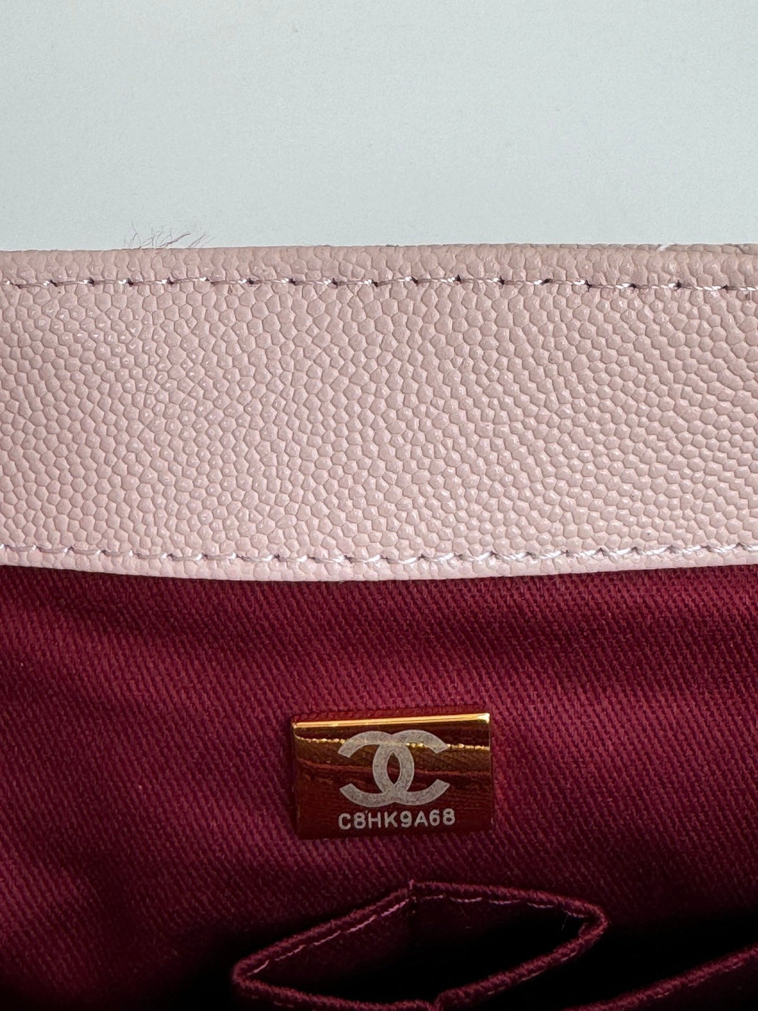 Coco Handle Medium 29CM Pastel Pink Red Quilted Caviar Leather Gold Hardware