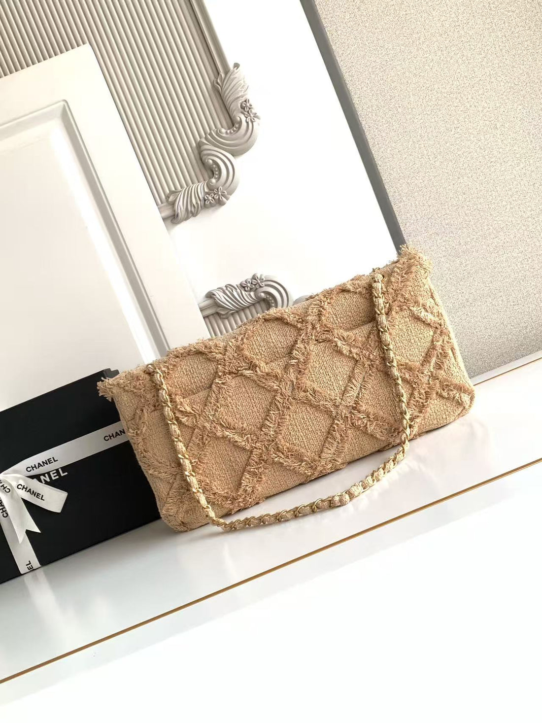 CC 2025 Crochet 38CM Beige Tweed Fabric 298113